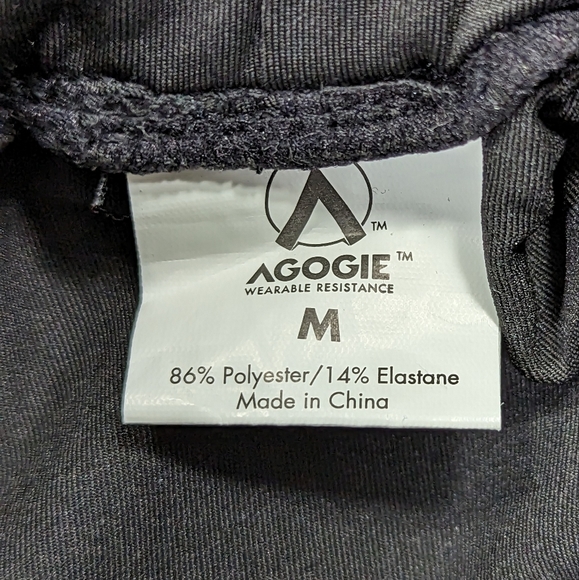 AGOGIE Wearable Resistance Pants +20 Black Training Legging Ruched Size Medium - Picture 6 of 7